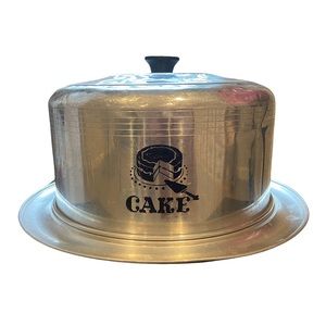 Vintage West Bend Aluminum Cake Carrier Keeper 1950s Rare Baking Dish Home Decor